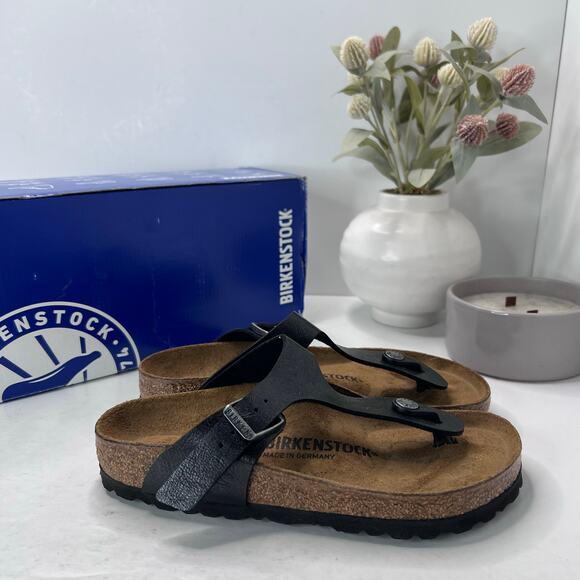 Birkenstock Gizeh Birko Flor Sandal Graceful Licorice Women 4 NWB Reg Fit - Picture 1 of 10